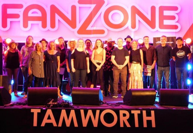 Photo of fRETfEST Regional Song Contest 2020 Winners and Finalists at the FANZONE Stage - Tamworth